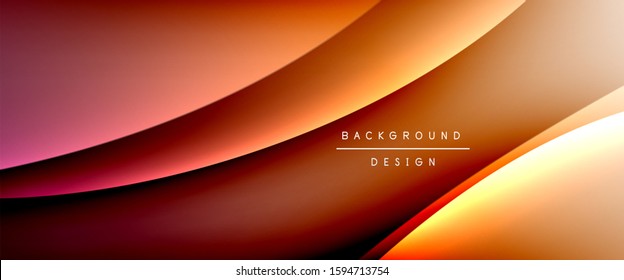 Olear líneas de estilo líquido con sombras y luz sobre el fondo del degradado. Fondo abstracto de degradado de color simple y moderno con efecto de línea de sombra recta dinámica. Ilustración de vectores para