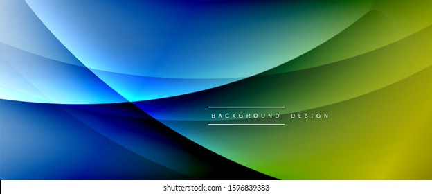 Olear líneas de estilo líquido con sombras y luz sobre el fondo del degradado. Fondo abstracto de degradado de color simple y moderno con efecto de línea de sombra recta dinámica. Ilustración de vectores para