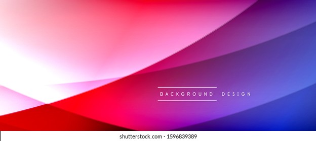 Wave liquid style lines with shadows and light on gradient background. Trendy simple fluid color gradient abstract background with dynamic straight shadow line effect. Vector Illustration For