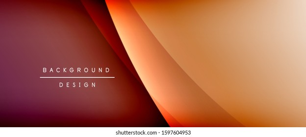 Wave liquid style lines with shadows and light on gradient background. Trendy simple fluid color gradient abstract background with dynamic straight shadow line effect. Vector Illustration For