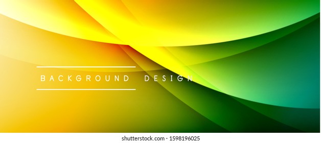 Wave Liquid Stillinien mit Schatten und Licht auf Farbverlauf-Hintergrund. Trendy, einfache Farbverlauf-Abstrakte Hintergrund mit dynamischem, gerade Schattenzeileneffekt. Vektorgrafik für