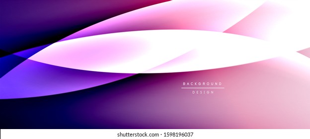 Olear líneas de estilo líquido con sombras y luz sobre el fondo del degradado. Fondo abstracto de degradado de color simple y moderno con efecto de línea de sombra recta dinámica. Ilustración de vectores para
