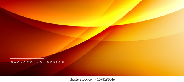 Wave liquid style lines with shadows and light on gradient background. Trendy simple fluid color gradient abstract background with dynamic straight shadow line effect. Vector Illustration For