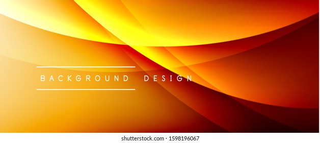 Wave liquid style lines with shadows and light on gradient background. Trendy simple fluid color gradient abstract background with dynamic straight shadow line effect. Vector Illustration For