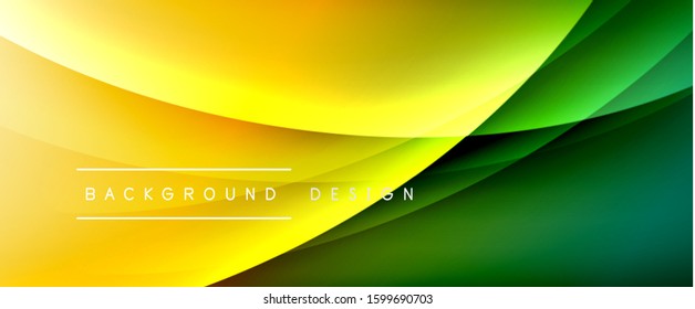 Wave liquid style lines with shadows and light on gradient background. Trendy simple fluid color gradient abstract background with dynamic straight shadow line effect. Vector Illustration 