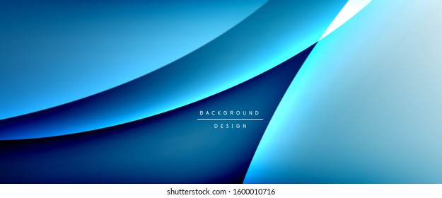 Wave liquid style lines with shadows and light on gradient background. Trendy simple fluid color gradient abstract background with dynamic straight shadow line effect. Vector Illustration For