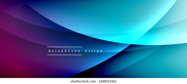 Wave liquid style lines with shadows and light on gradient background. Trendy simple fluid color gradient abstract background with dynamic straight shadow line effect. Vector Illustration For