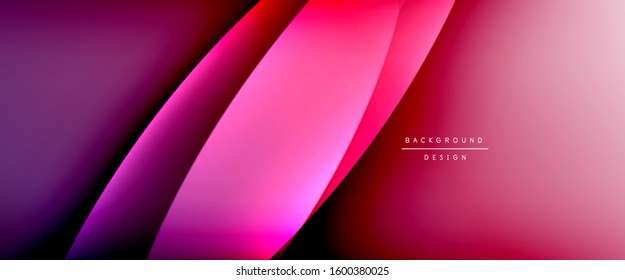 Wave liquid style lines with shadows and light on gradient background. Trendy simple fluid color gradient abstract background with dynamic straight shadow line effect. Vector Illustration For