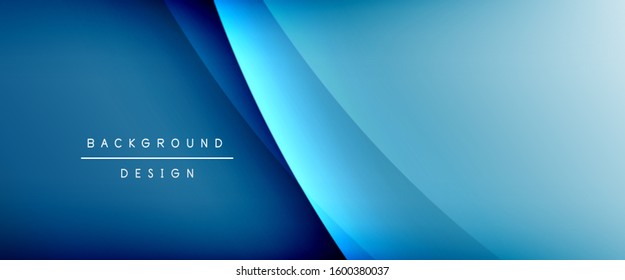 Wave liquid style lines with shadows and light on gradient background. Trendy simple fluid color gradient abstract background with dynamic straight shadow line effect. Vector Illustration For