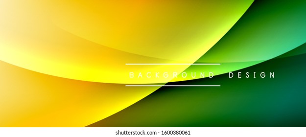 Wave liquid style lines with shadows and light on gradient background. Trendy simple fluid color gradient abstract background with dynamic straight shadow line effect. Vector Illustration For
