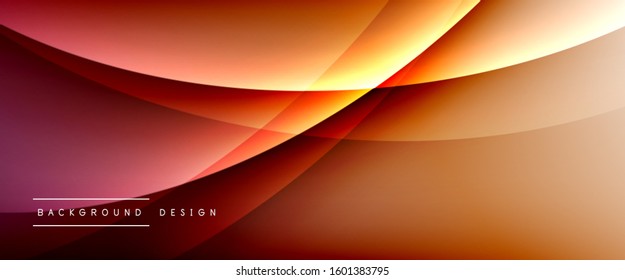 Wave Liquid Stillinien mit Schatten und Licht auf Farbverlauf-Hintergrund. Trendy, einfache Farbverlauf-Abstrakte Hintergrund mit dynamischem, gerade Schattenzeileneffekt. Vektorgrafik für