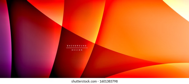 Wave liquid style lines with shadows and light on gradient background. Trendy simple fluid color gradient abstract background with dynamic straight shadow line effect. Vector Illustration For