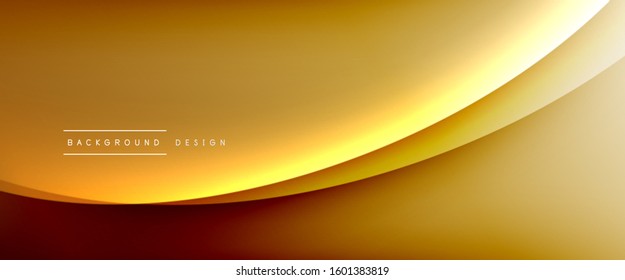 Wave liquid style lines with shadows and light on gradient background. Trendy simple fluid color gradient abstract background with dynamic straight shadow line effect. Vector Illustration For