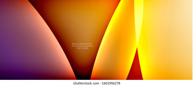 Wave liquid style lines with shadows and light on gradient background. Trendy simple fluid color gradient abstract background with dynamic straight shadow line effect. Vector Illustration For