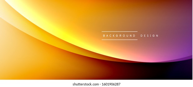 Wave liquid style lines with shadows and light on gradient background. Trendy simple fluid color gradient abstract background with dynamic straight shadow line effect. Vector Illustration For