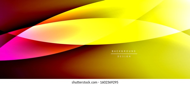 Wave liquid style lines with shadows and light on gradient background. Trendy simple fluid color gradient abstract background with dynamic straight shadow line effect. Vector Illustration For