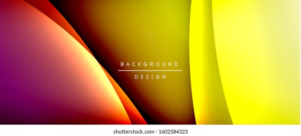 Wave liquid style lines with shadows and light on gradient background. Trendy simple fluid color gradient abstract background with dynamic straight shadow line effect. Vector Illustration For