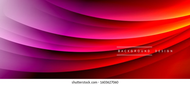 Olear líneas de estilo líquido con sombras y luz sobre el fondo del degradado. Fondo abstracto de degradado de color simple y moderno con efecto de línea de sombra recta dinámica. Ilustración de vectores para