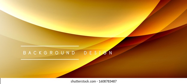 Wave liquid style lines with shadows and light on gradient background. Trendy simple fluid color gradient abstract background with dynamic straight shadow line effect. Vector Illustration For