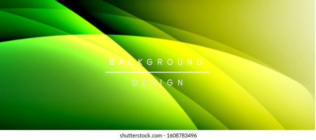 Olear líneas de estilo líquido con sombras y luz sobre el fondo del degradado. Fondo abstracto de degradado de color simple y moderno con efecto de línea de sombra recta dinámica. Ilustración de vectores para