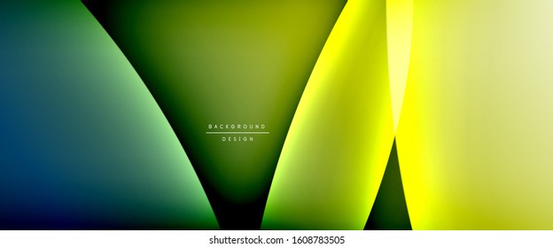Wave Liquid Stillinien mit Schatten und Licht auf Farbverlauf-Hintergrund. Trendy, einfache Farbverlauf-Abstrakte Hintergrund mit dynamischem, gerade Schattenzeileneffekt. Vektorgrafik für