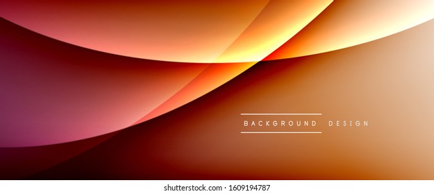 Olear líneas de estilo líquido con sombras y luz sobre el fondo del degradado. Fondo abstracto de degradado de color simple y moderno con efecto de línea de sombra recta dinámica. Ilustración de vectores para