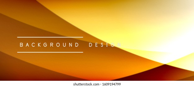 Wave liquid style lines with shadows and light on gradient background. Trendy simple fluid color gradient abstract background with dynamic straight shadow line effect. Vector Illustration For