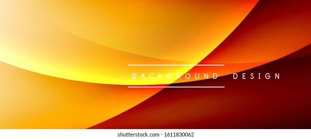 Wave liquid style lines with shadows and light on gradient background. Trendy simple fluid color gradient abstract background with dynamic straight shadow line effect. Vector Illustration For