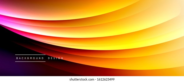 Olear líneas de estilo líquido con sombras y luz sobre el fondo del degradado. Fondo abstracto de degradado de color simple y moderno con efecto de línea de sombra recta dinámica. Ilustración de vectores para