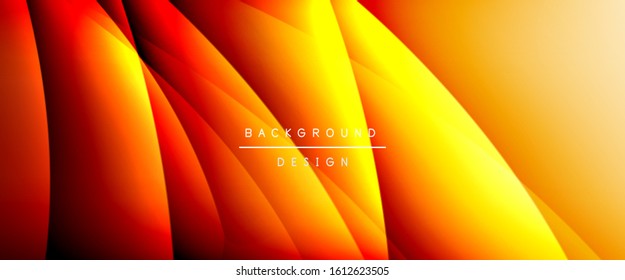 Wave liquid style lines with shadows and light on gradient background. Trendy simple fluid color gradient abstract background with dynamic straight shadow line effect. Vector Illustration For