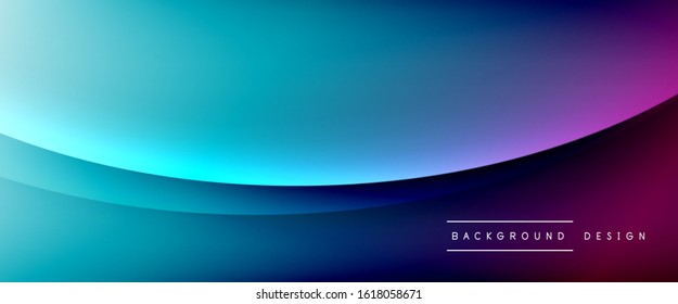 Olear líneas de estilo líquido con sombras y luz sobre el fondo del degradado. Fondo abstracto de degradado de color simple y moderno con efecto de línea de sombra recta dinámica. Ilustración de vectores para