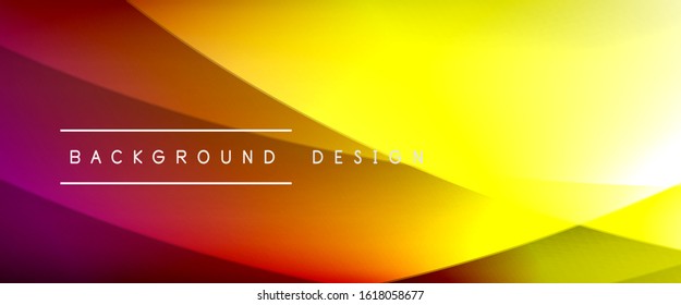 Wave liquid style lines with shadows and light on gradient background. Trendy simple fluid color gradient abstract background with dynamic straight shadow line effect. Vector Illustration For