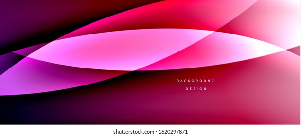 Wave liquid style lines with shadows and light on gradient background. Trendy simple fluid color gradient abstract background with dynamic straight shadow line effect. Vector Illustration For
