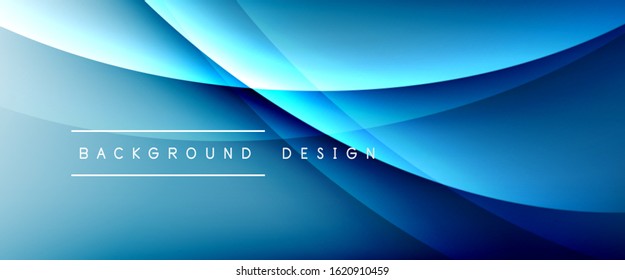Wave liquid style lines with shadows and light on gradient background. Trendy simple fluid color gradient abstract background with dynamic straight shadow line effect. Vector Illustration For