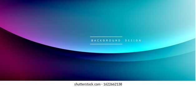 Wave liquid style lines with shadows and light on gradient background. Trendy simple fluid color gradient abstract background with dynamic straight shadow line effect. Vector Illustration For