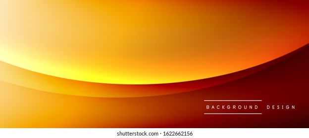Wave liquid style lines with shadows and light on gradient background. Trendy simple fluid color gradient abstract background with dynamic straight shadow line effect. Vector Illustration For