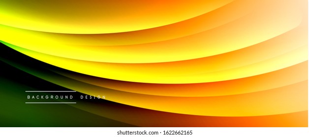 Olear líneas de estilo líquido con sombras y luz sobre el fondo del degradado. Fondo abstracto de degradado de color simple y moderno con efecto de línea de sombra recta dinámica. Ilustración de vectores para