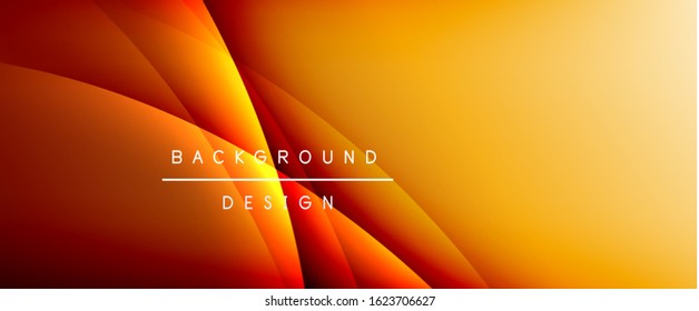 Wave Liquid Stillinien mit Schatten und Licht auf Farbverlauf-Hintergrund. Trendy, einfache Farbverlauf-Abstrakte Hintergrund mit dynamischem, gerade Schattenzeileneffekt. Vektorgrafik für