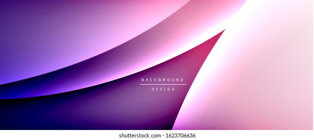 Olear líneas de estilo líquido con sombras y luz sobre el fondo del degradado. Fondo abstracto de degradado de color simple y moderno con efecto de línea de sombra recta dinámica. Ilustración de vectores para