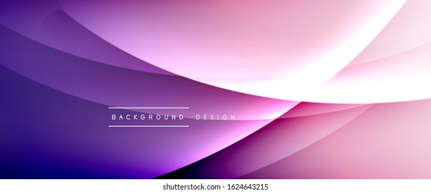Wave liquid style lines with shadows and light on gradient background. Trendy simple fluid color gradient abstract background with dynamic straight shadow line effect. Vector Illustration For