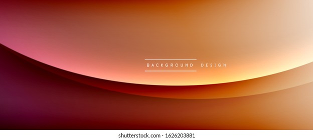 Wave liquid style lines with shadows and light on gradient background. Trendy simple fluid color gradient abstract background with dynamic straight shadow line effect. Vector Illustration  