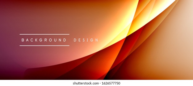 Wave liquid style lines with shadows and light on gradient background. Trendy simple fluid color gradient abstract background with dynamic straight shadow line effect. Vector Illustration 