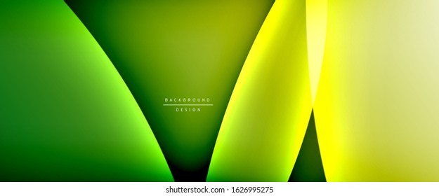 Wave liquid style lines with shadows and light on gradient background. Trendy simple fluid color gradient abstract background with dynamic straight shadow line effect. Vector Illustration For