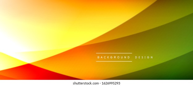 Wave liquid style lines with shadows and light on gradient background. Trendy simple fluid color gradient abstract background with dynamic straight shadow line effect. Vector Illustration For