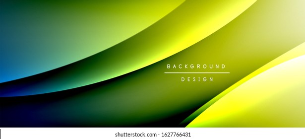 Olear líneas de estilo líquido con sombras y luz sobre el fondo del degradado. Fondo abstracto de degradado de color simple y moderno con efecto de línea de sombra recta dinámica. Ilustración de vectores para