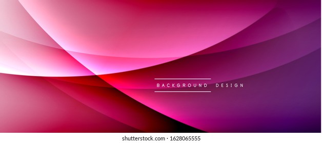 Olear líneas de estilo líquido con sombras y luz sobre el fondo del degradado. Fondo abstracto de degradado de color simple y moderno con efecto de línea de sombra recta dinámica. Ilustración de vectores para