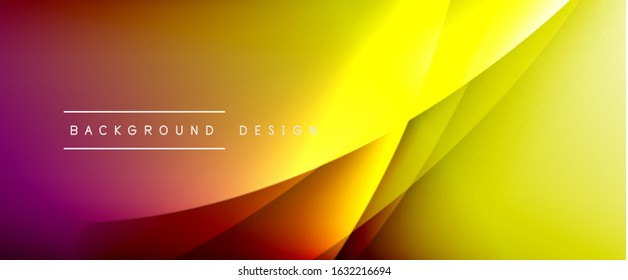 Wave liquid style lines with shadows and light on gradient background. Trendy simple fluid color gradient abstract background with dynamic straight shadow line effect. Vector Illustration For
