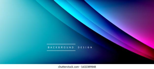 Olear líneas de estilo líquido con sombras y luz sobre el fondo del degradado. Fondo abstracto de degradado de color simple y moderno con efecto de línea de sombra recta dinámica. Ilustración de vectores para