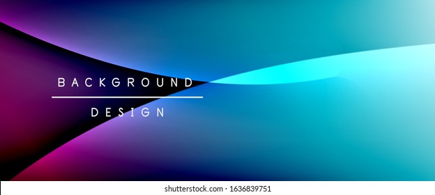 Wave liquid style lines with shadows and light on gradient background. Trendy simple fluid color gradient abstract background with dynamic straight shadow line effect. Vector Illustration For