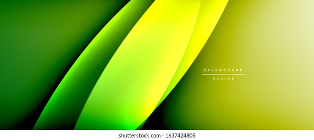 Olear líneas de estilo líquido con sombras y luz sobre el fondo del degradado. Fondo abstracto de degradado de color simple y moderno con efecto de línea de sombra recta dinámica. Ilustración de vectores para